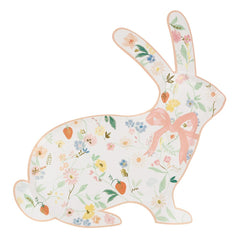 SPRING FLORAL BUNNY SHAPED PLATES - Pretty Day