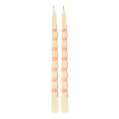 Pink Swirl Taper Candles - Pretty Day