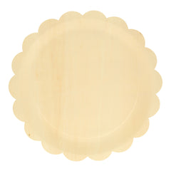 Large Wooden Scalloped Plates - Pretty Day