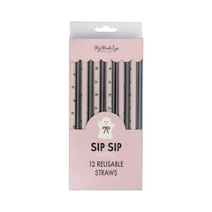 My Mind’s Eye - PLSS367 - Bow Ghosts Reusable Straws - Pretty Day
