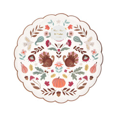 Folk Fall Side Plates 8pk. - Pretty Day
