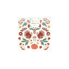 Folk Fall Napkins Small 16pk. - Pretty Day