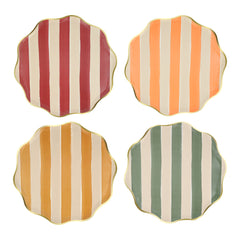 Fall Stripe Side Plates 8pk. - Pretty Day