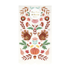 Folk Fall Guest Napkins 16pk. - Pretty Day