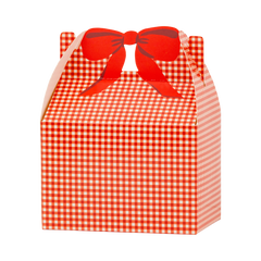 Holiday Red Gingham Gable Box 6pk.