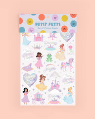 xo, Fetti - Princess Tats - 46 temporary tattoos, kids queen crown party