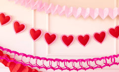 Valentine's Puffy Heart Felt Banner