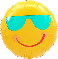 Yellow Smiles Happy Face Foil Balloon - Pretty Day