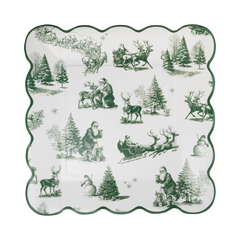 Christmas Winter Toile Plate 8pk.