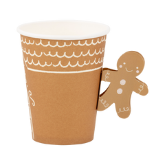 Gingerbread Handled Paper Cup - 8pk - Pretty Day