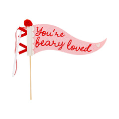 Valentine's Beary Loved Felt Pennant