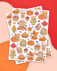 Fall Kawaii Temporary Tattoos