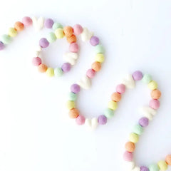 Candy Hearts Valentine's Day Wool Ball Garland
