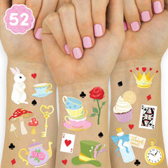 Whimsical Tea Time Tats - 52 temporary tattoos - Pretty Day