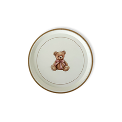 Baby Bear Plush Pink Baby Shower Dessert Plate 12pk.