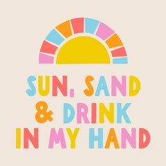 Sun, Sand & Drink In My Hand Cocktail Napkin 20pk. - Pretty Day