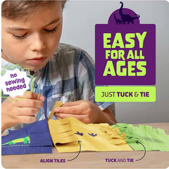 Dinosaur Tuck N' Tie Fleece Blanket Kit - DIY Crafts for Kid - Pretty Day