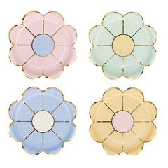 Pastel Flower Paper Plate Set 8pk.