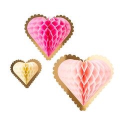 My Mind’s Eye - SEC1002 - Secret Admirer Honeycomb Hanging Hearts - Pretty Day