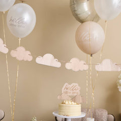 Cloud Wooden Garland 2m
