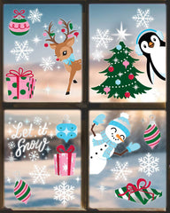 xo, Fetti - Winter Wonderland Window Clings - 6 silver foil and color sheets - Pretty Day