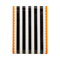 Orange and Black Striped Paper Table Runner - Pretty Day