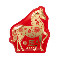 Lunar New Year Horse Shaped Plate 8pk.