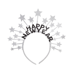 Happy New Year Glitter Headbands 2pk.