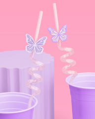 xo, Fetti - Butterfly Straws - 16 reusable straws