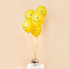 Hootyballoo by Club Green - Smiley Latex 12" Balloons 5 Pack - Pretty Day