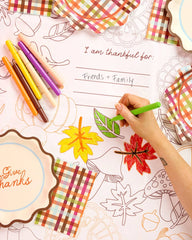Petit Fetti - Give Thanks Paper Tablecloth - coloring tablecloth - Pretty Day