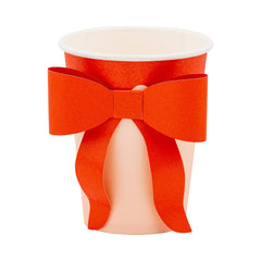 Red and Pink Cup with bow 8pk. - Pretty Day