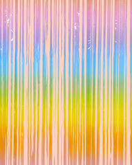 Pastel Rainbow Party Curtain - Pretty Day
