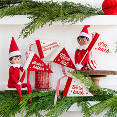 Elf Mini Felt Pennant Flags-5pk. OCT23 M1023 - Pretty Day