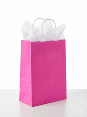 Bright Pink Paper Party Favor Bags