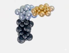 Gold, Silver, Black Grad Balloon Garland Kit