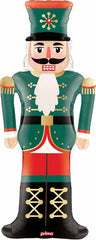 Standing Nutcracker Foil Balloon 47" Dark Green - Pretty Day