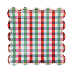 Multi-color Bright Gingham Plate 8pk.