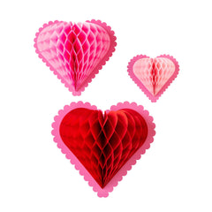 My Mind’s Eye - VAL1004 - Heart You Honeycomb Hanging Hearts - Pretty Day