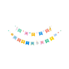 My Mind’s Eye - PLAML02 - Animal Party Happy Birthday Banner - Pretty Day