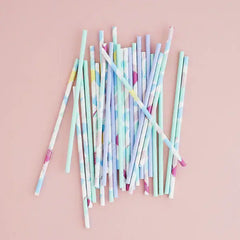 Hootyballoo by Club Green - Pastel Patterned Paper Straws 20 Pack - Pretty Day