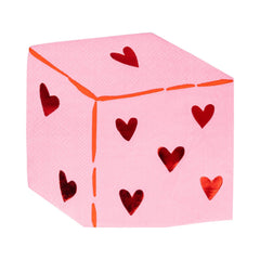 Heart Dice Cocktail Napkin 18pk.