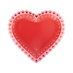 Doily Heart Valentine's Plate 8pk. - Pretty Day