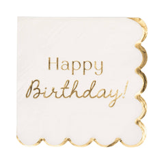 Foil Birthday Cocktail Napkin 18pk.
