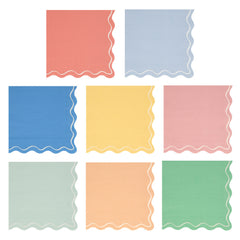 Mixed Wavy Line Large Napkins - Pretty Day