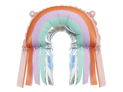 Rainbow With Fringes Air Fill Foil Balloon - Pretty Day