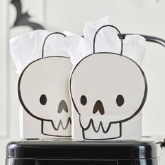 Skull Halloween Paper Party Bags-6pk. - Pretty Day