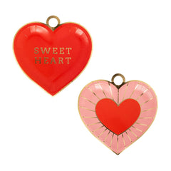 Sweet Heart Charm Shaped Plate Set 8pk.