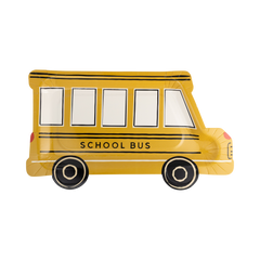 School Bus Shaped Plate 8pk.
