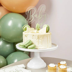 Hootyballoo by Club Green - Sage 'Baby' Acrylic Cake Topper - Pretty Day